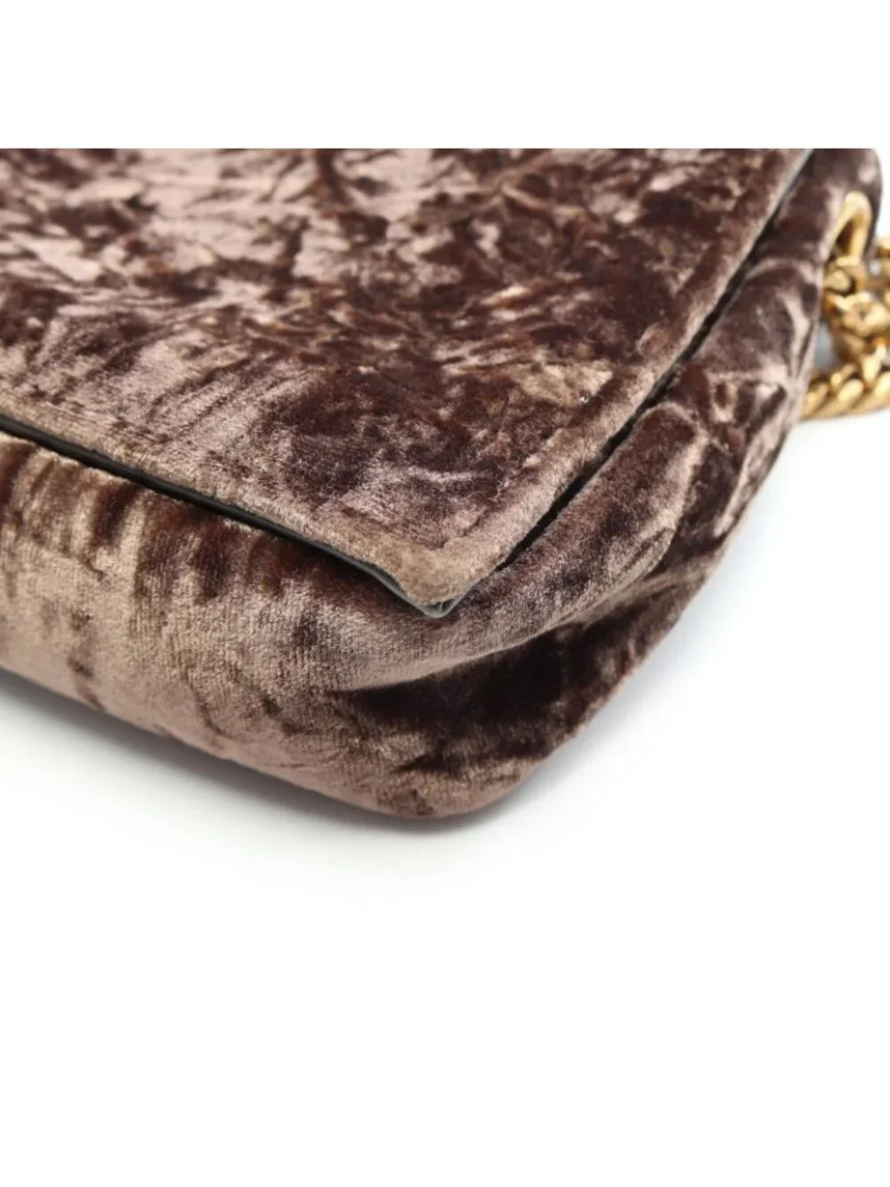 Saint Laurent Paris Shoulder Bag Kate 99 Brown Fabric 99 Chain
